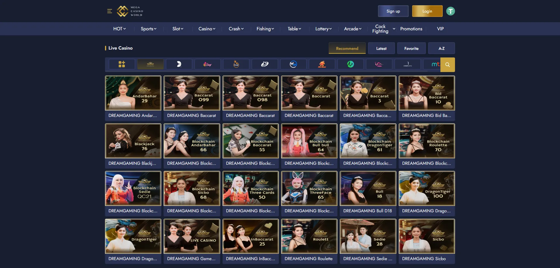 Mcw Mega casino live dealer tables — roulette, blackjack and baccarat